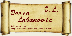 Dario Lakanović vizit kartica